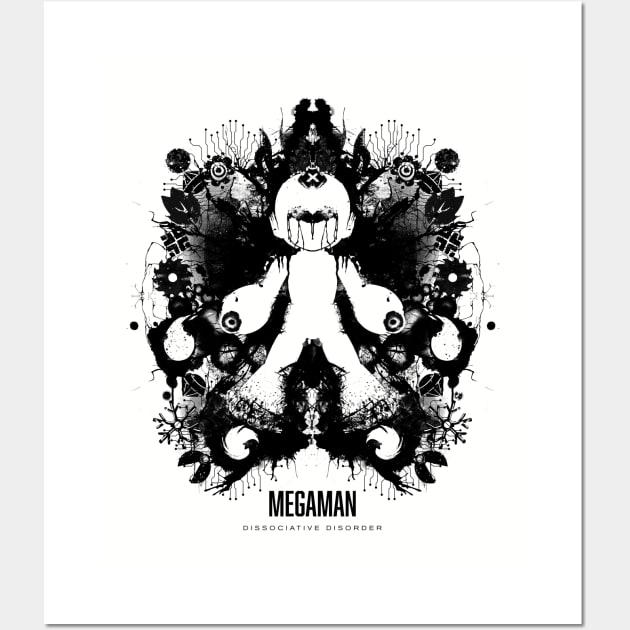 Megaman Ink Blot Geek Psychological Disorder Wall Art by barrettbiggers